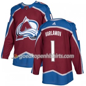 Colorado Avalanche Semyon Varlamov 1 Adidas 2017-2018 Rood Authentic Shirt - Mannen